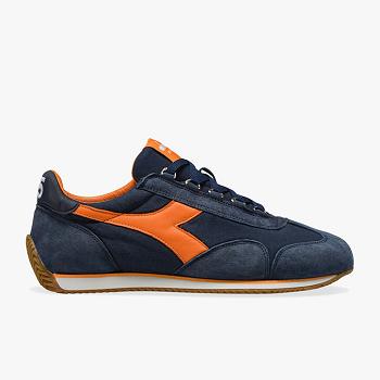 Diadora Heritage Equipe H Platene Stone Wash Tmavomodre / Oranzove - Panske Tenisky